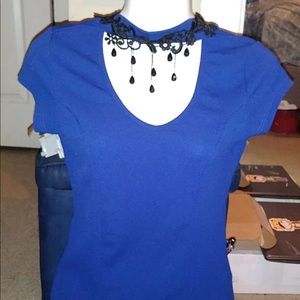 Royal Blue choker shirt